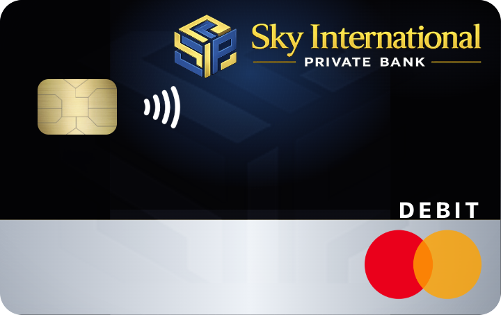 Nexford Rewards Checking debit card, triptych platinum design